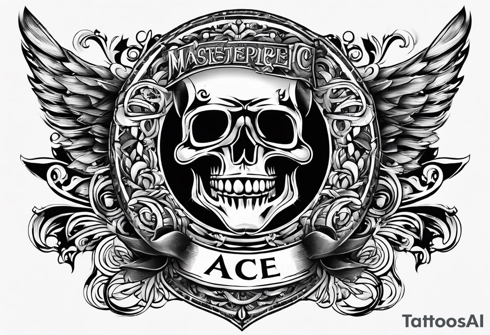 Neck tattoo saying Ace reversed filled in tattoo idea Neck tattoo saying Ace reversed filled in tattoo idea