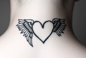 Thumbprint heart shape
Put the heart at a angel tattoo idea