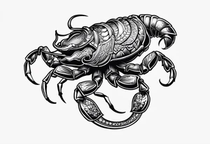 Feminine scorpion tattoo idea