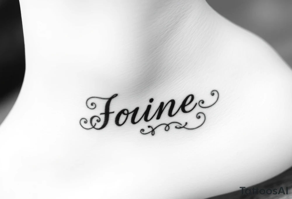 Name Anklet tattoo idea