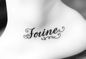 Name Anklet tattoo idea