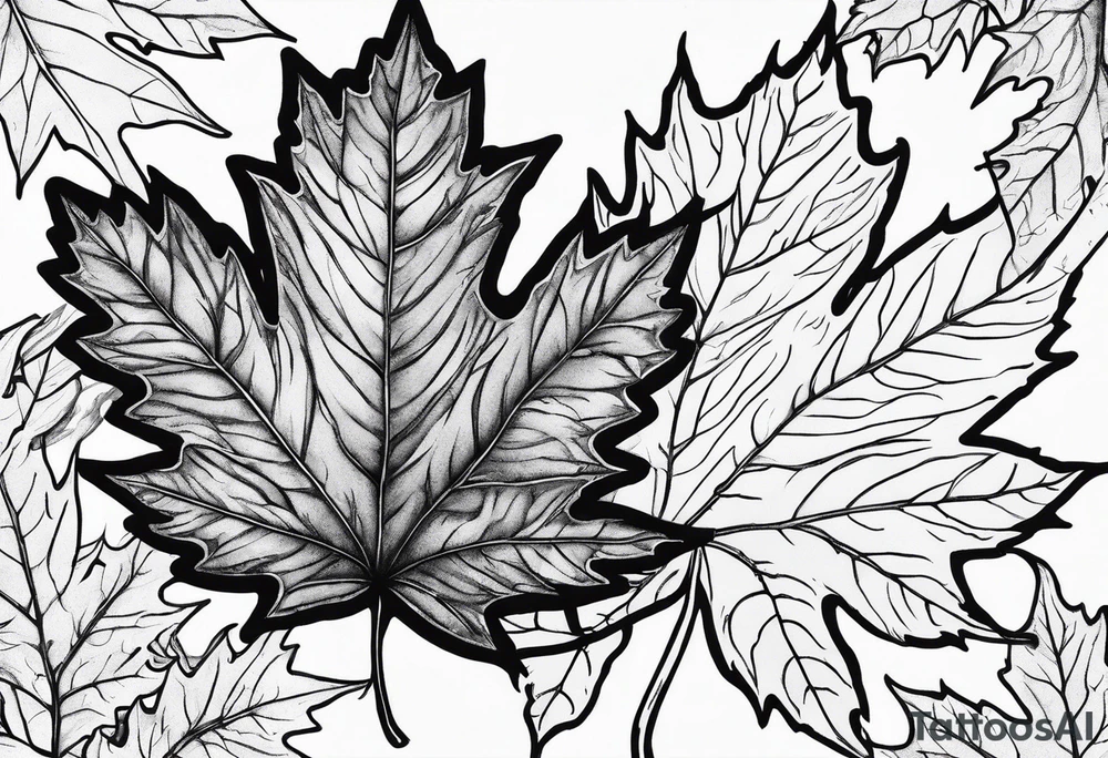 maple leaf tattoo idea