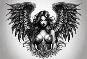 fallen angel tattoo idea