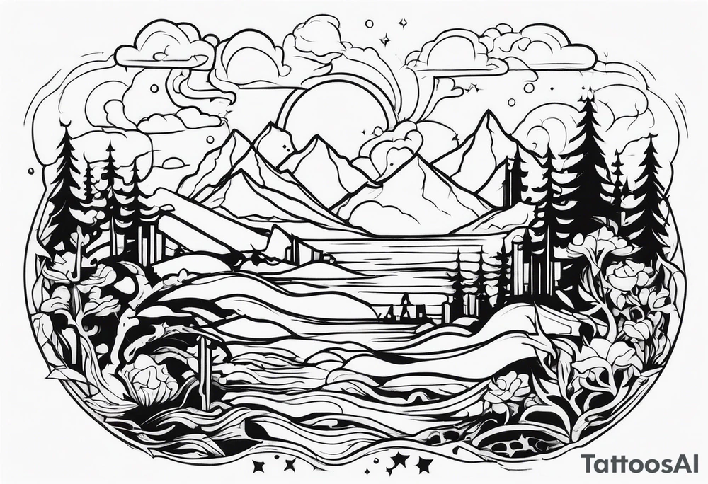 Hellscape tattoo idea