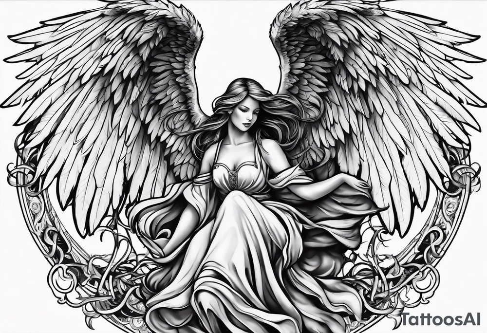 Angel from hell tattoo idea