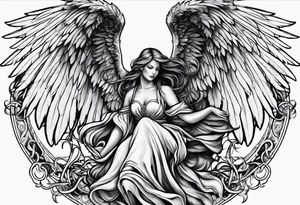 Angel from hell tattoo idea