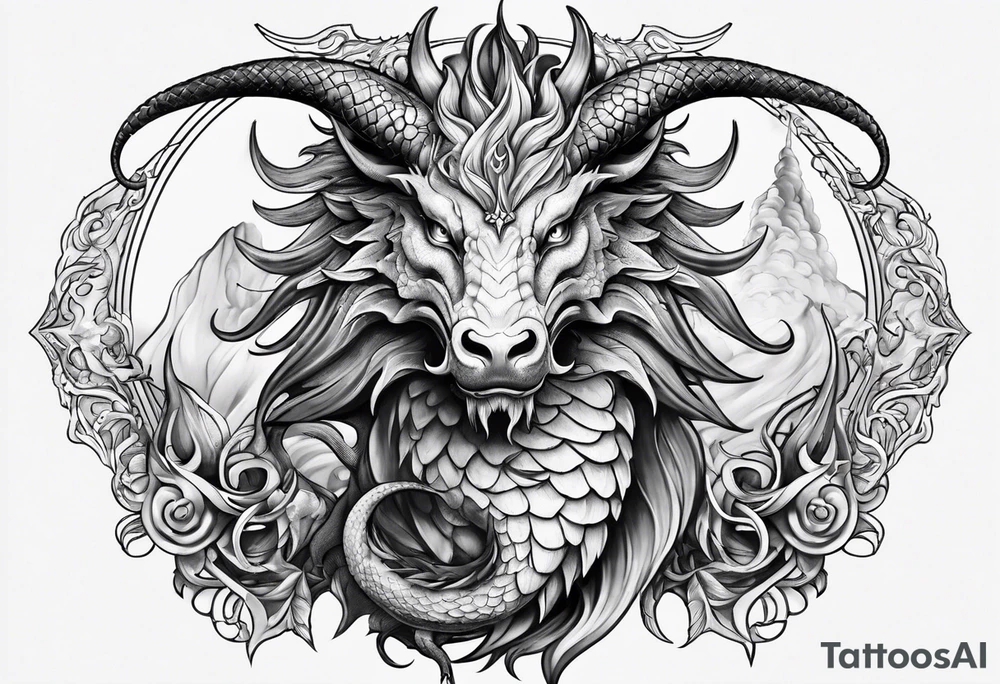 Taurus dragon whole body girly tattoo idea
