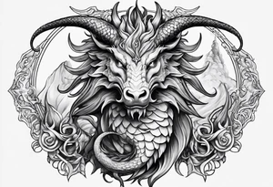 Taurus dragon whole body girly tattoo idea