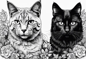 Manchester United, two cats, God, edm tattoo idea