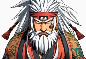 Jiraiya in Sage mode from the anime naruto tattoo idea