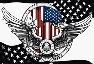 American flag and U.S. Air Force tattoo idea