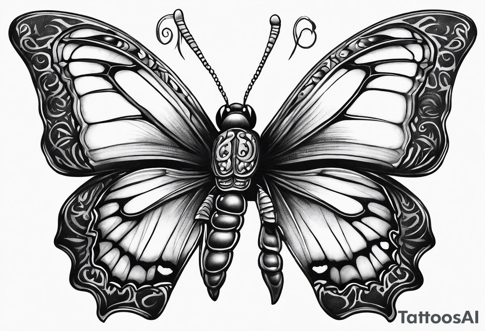 Butterfly scorpion tattoo idea