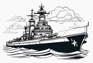 A word war 2 battleship tattoo idea