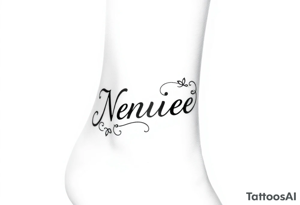 Name Anklet tattoo idea