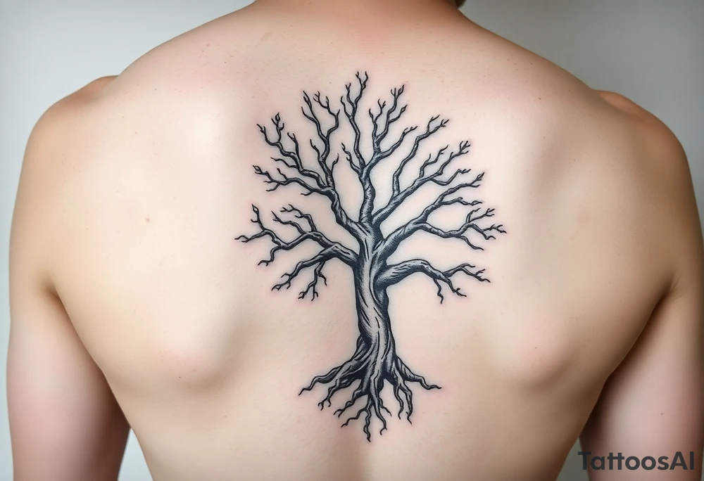 Tree of life that covers my whole leg for a woman tattoo idea