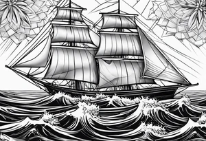 Torn sail tattoo idea