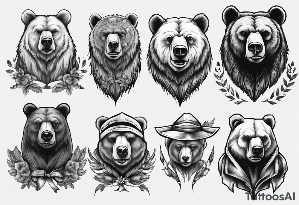 honorable bear tattoo idea