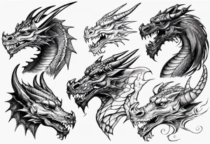 dragon head tattoo idea