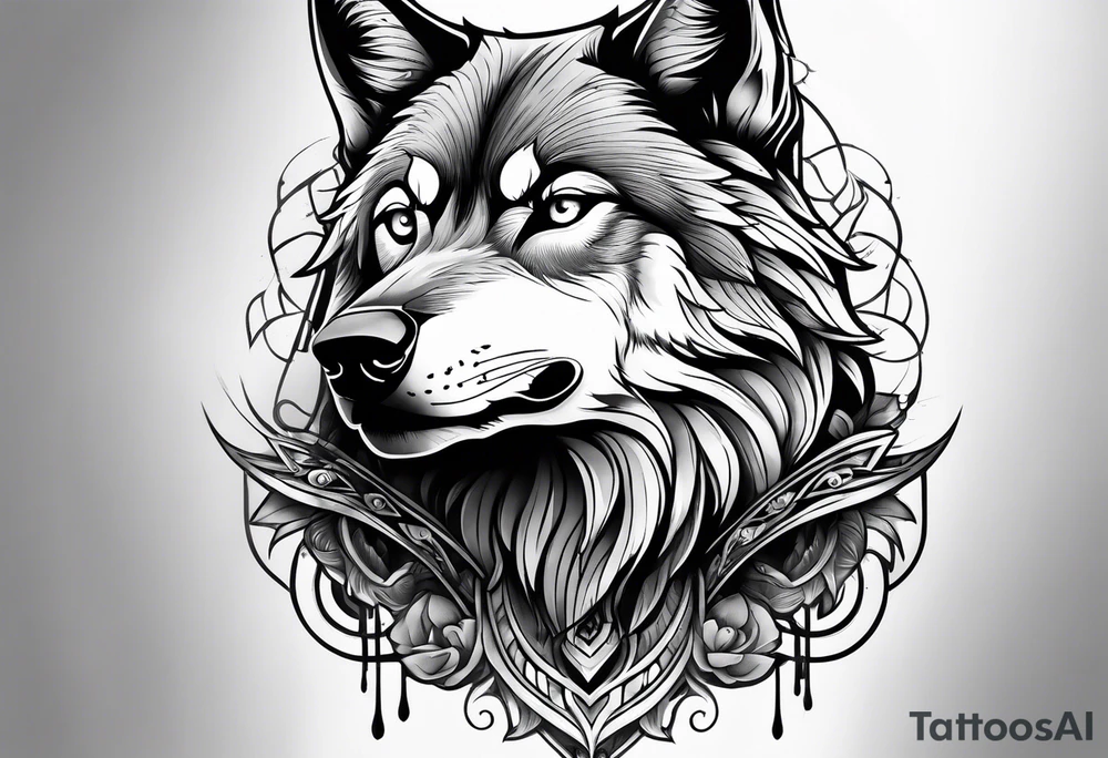 Wolf tattoo idea