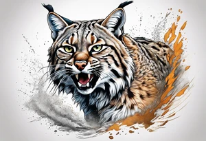 Bobcat running tattoo idea