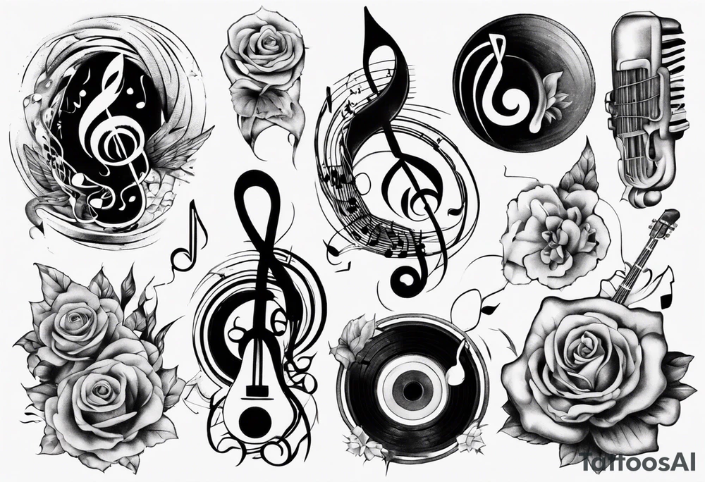 music tattoo idea