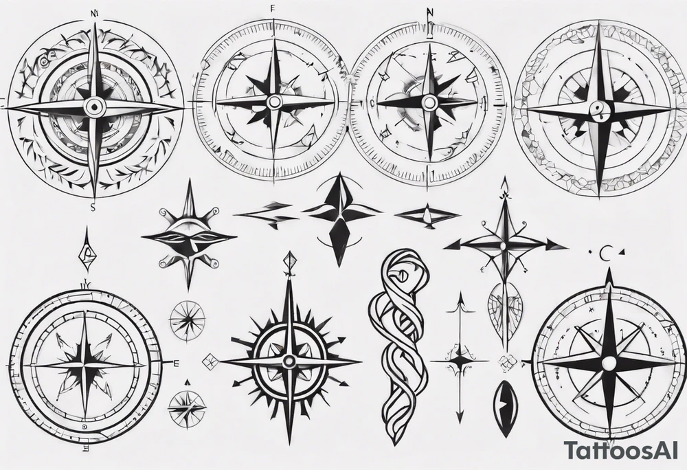 Nordic compass tattoo idea