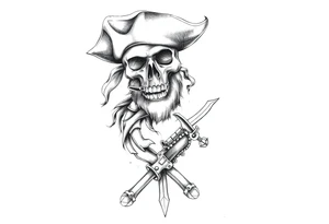 pirate theme sleeve tattoo idea