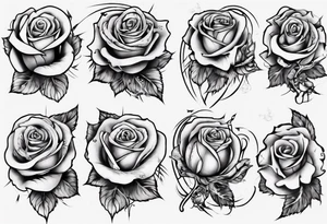 dancing on a rose tattoo idea