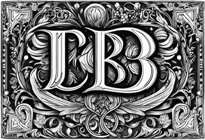 Cool image of initials “Dgb 3” tattoo idea