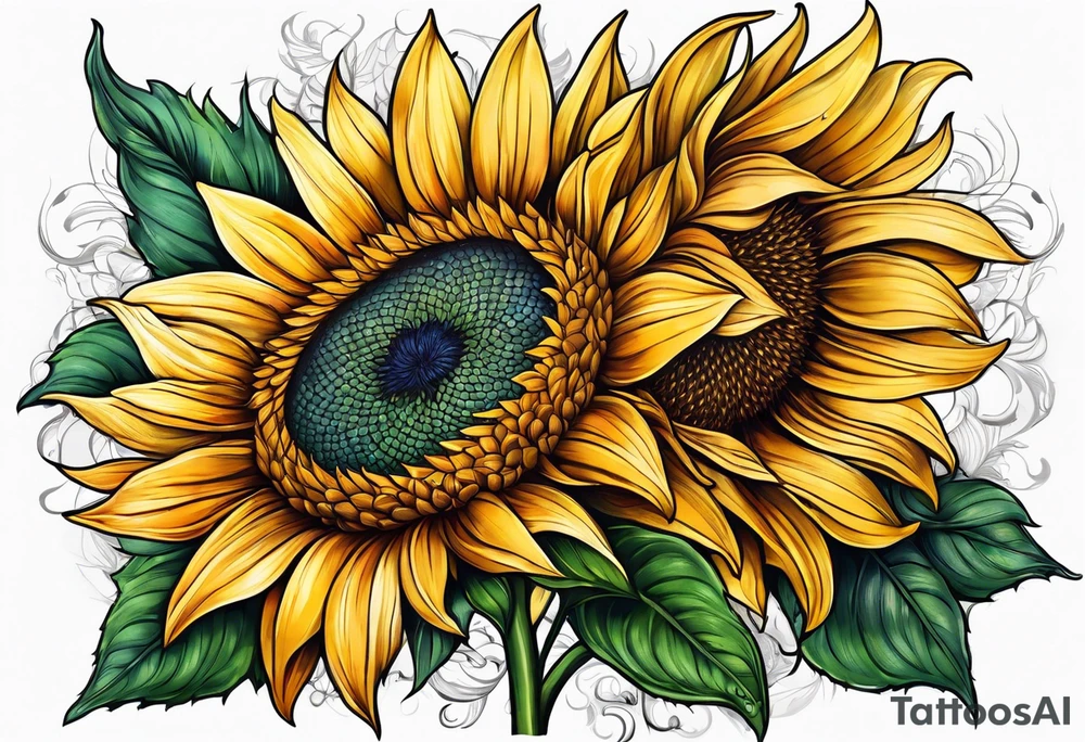 flower, sunflower, tattoo idea