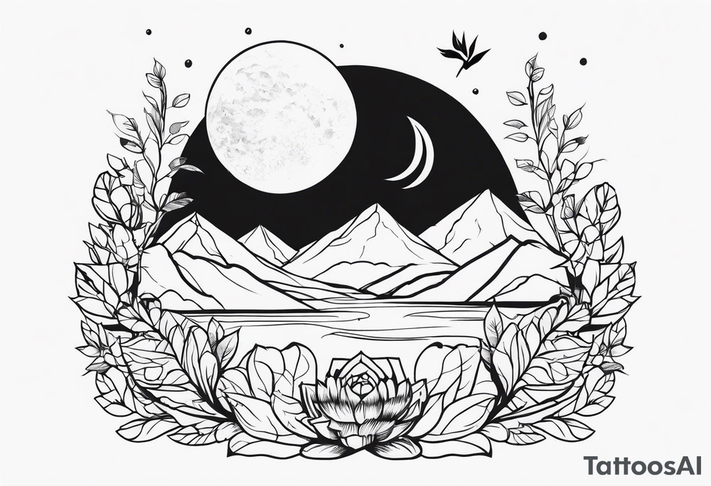 Un style nature tattoo idea