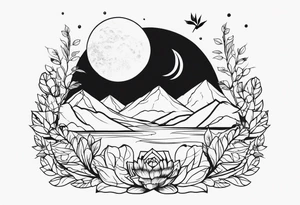 Un style nature tattoo idea