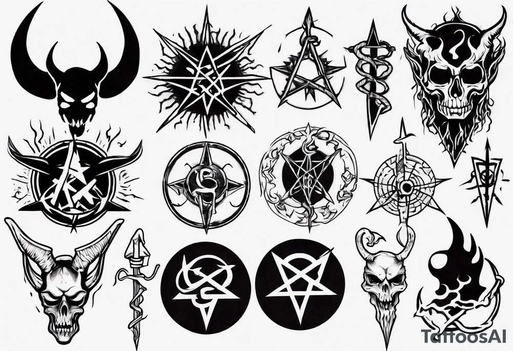 satanic tattoo idea