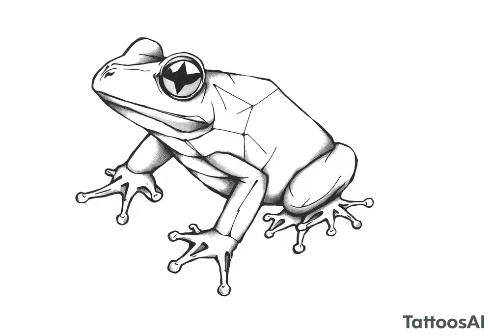 a psychedelic frog tattoo idea