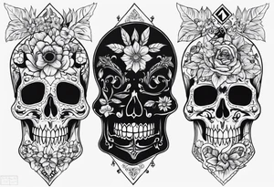 Memento mori sleeve tattoo design tattoo idea