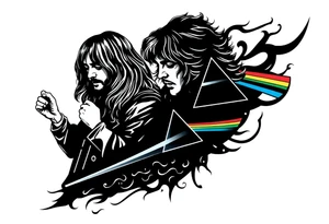 Led Zeppelin, Pink Floyd, mac miller, album art sleeve, black tattoo idea