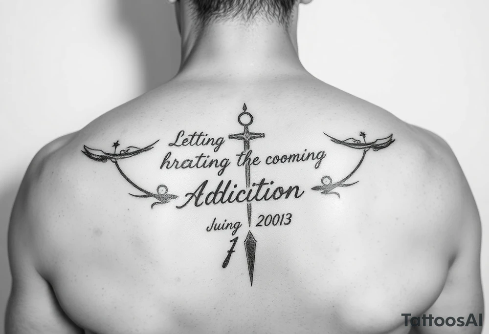 Letting go of the past, overcoming addiction, healing, moving forward tattoo idea