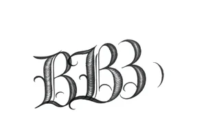 The letters "BB", with the letters overlapping, make it look artsy tattoo idea