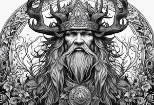 Leshy with Russian design tattoo idea