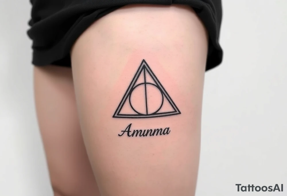 Amanda name, with deathly hallows tattoo idea