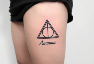 Amanda name, with deathly hallows tattoo idea