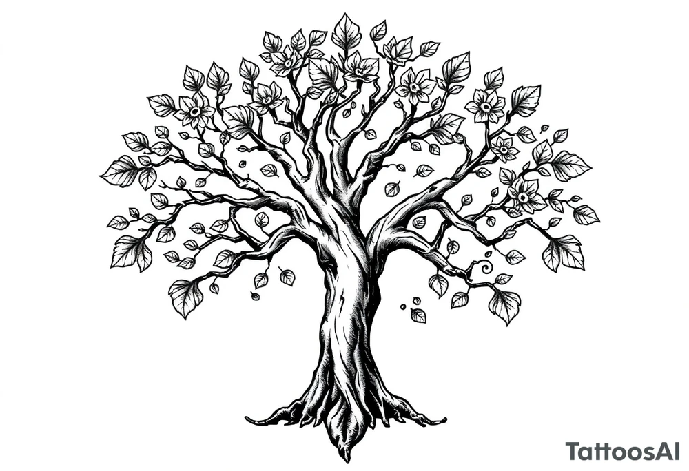 Irish family tree tattoo idea
