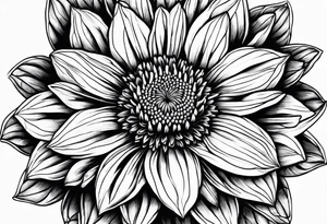 Indian blanket flower tattoo idea