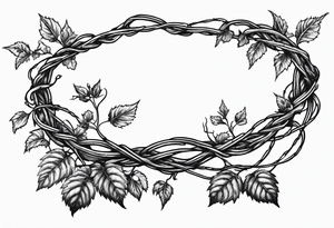 Barbed wire with poison oak vine wrapped  around it for a spine tatto tattoo idea
