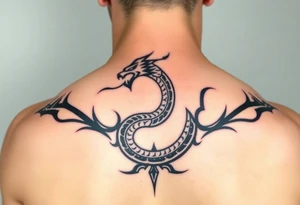 Mythical serpent tattoo idea