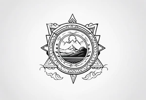 Tattoo of Ecuador in two parts. tattoo idea