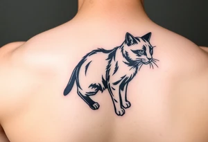 black cat tattoo idea