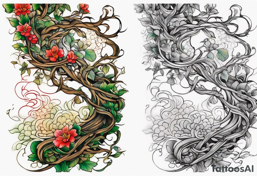 Vines crawling up the arm. tattoo idea