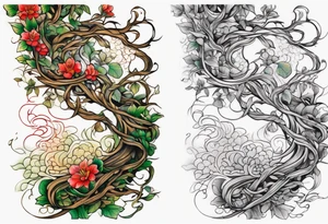 Vines crawling up the arm. tattoo idea