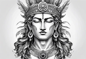 apollo
god of the sun 
with his bow
upper body tattoo idea